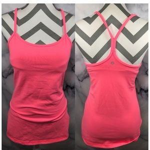 Lululemon power Y vibrant pink tank top Sz 8